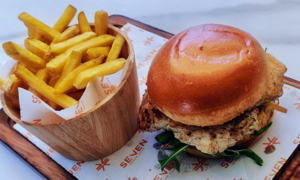 Grilled Chicken Burger - Seven Seeds Cafe dubai