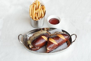 Drivu Pretzel Steak Sandwich 