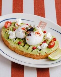 Avo Toast with Poached Eggs - Wave Cafe abu-dhabi