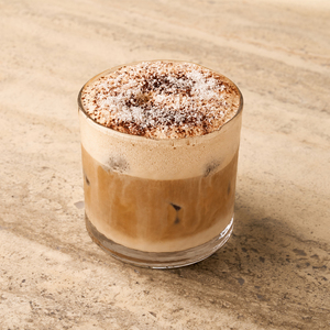 Iced Coconut & Caramel Latte - Flaky Pastry dubai