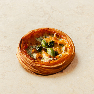 Chicken & Pesto Croissant Pizza - Flaky Pastry dubai
