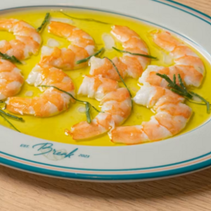 Drivu Poached Prawns with Citric Olive Oil