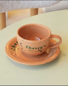 Drivu Cherry’s  Cortado Cup and Saucer - Glossy Edition
