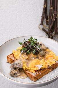 Drivu Brioche Toast with Truffle Mushroom 