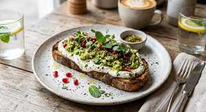 Labneh And Zaatar Avocado Toast - Reins Specialty Coffee dubai