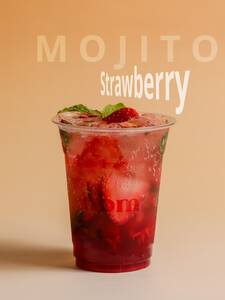 Strawberry Mojito - AOM Cafe sharjah