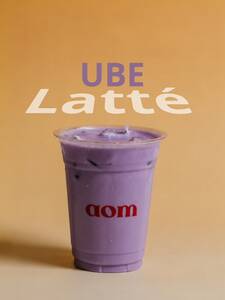 Ube Latte - AOM Cafe sharjah