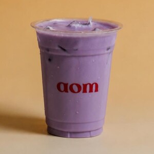 Ube Latte - AOM Cafe sharjah