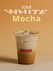 Iced White Mocha - AOM Cafe sharjah