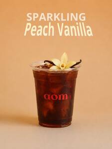 Sparkling Peach Vanilla - AOM Cafe sharjah
