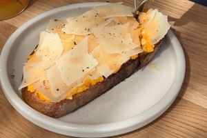 Parmesan Cheese, Honey & Scrambled Eggs - Bageri Form dubai