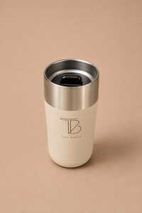 Stainless Steel Thermal Coffee Cups- White - Town Bakery dubai