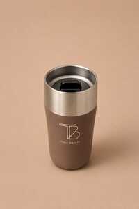 Stainless Steel Thermal Coffee Cups- Brown - Town Bakery dubai
