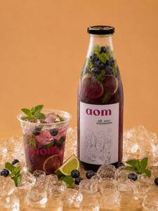 Blueberry Mojito 1L - AOM Cafe sharjah
