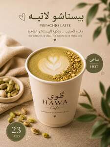 Drivu     Hot Pistachio Latte