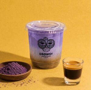 Creamy Ube Latte with Coffee - Drowsy Coffee - HOW sharjah