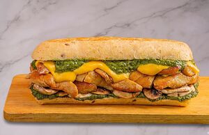 Ciabatta PestoChicken Sandwich - Vert Speciality Coffee ajman