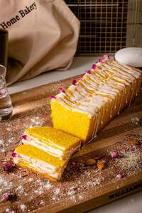 Almond and Saffron Loaf Slice - Home Bakery Kitchen dubai