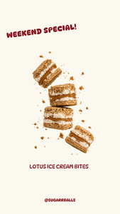 Lotus Ice Cream Bites - Sugarr Balls sharjah