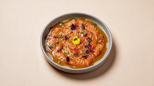 Salmon Carpaccio - Around The Block dubai