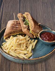 Signature Brisket Melt - Wolves Cafe sharjah