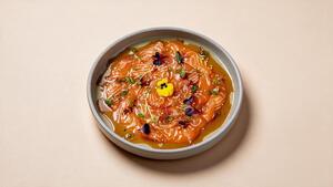 Salmon Carpaccio - Around The Block dubai
