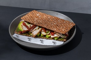 Spicy Chicken Flat Sandwich - PDL Coffee Co. sharjah