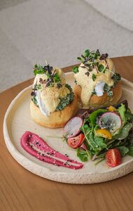 Royale Spinach Benedict - Pulse Cafe sharjah