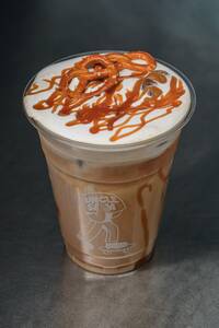 salted caramel latte  - Uncle Sam sharjah