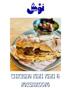 Chicken Peri Peri & Mushroom Sandwich - Nosh Cafe abu-dhabi