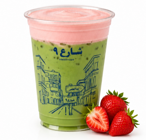 Strawberry Foam Matcha - Street9 Cafe dubai