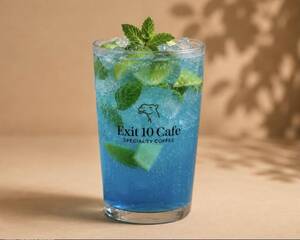 Blue Curacao Mojito - Exit 10 Cafe sharjah