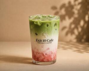 Strawberry Matcha - Exit 10 Cafe sharjah