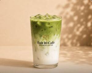 Iced Pistachio Latte - Exit 10 Cafe sharjah