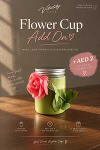 Flower Cup  - Vitality Cafe sharjah