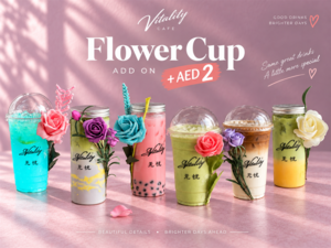 Flower Cup  - Vitality Cafe sharjah