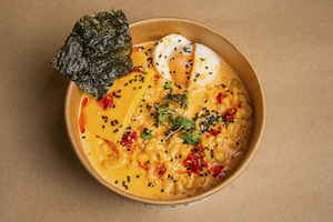 Samyang Spicy Cream Carbonara - Crane Cafe MBZ City abu-dhabi