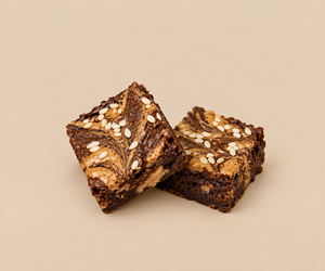 Peanut Butter and Tahini Brownies 2 Mini Pieces  - Browns Bakery sharjah