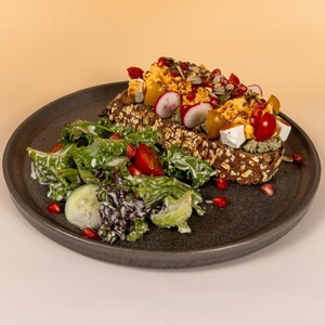 Labneh Zaatar Toast - AOM Cafe sharjah