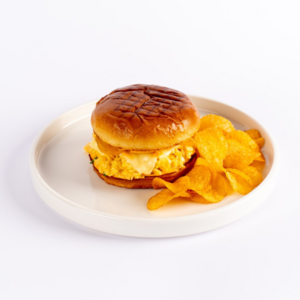 Egg & Chips Breakfast Bun - SHOT Khalifa City abu-dhabi