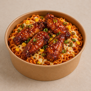 Sweet Glazed Chicken Wings Cheese Noodle - MAMAMEZA abu-dhabi