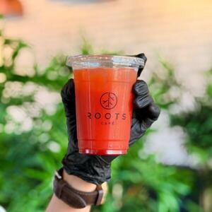 Mango And Strawberry Mix Drink - Roots Cafe ajman