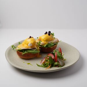 Turkey Egg Benedict - Crew Cafe ras-al-khaimah