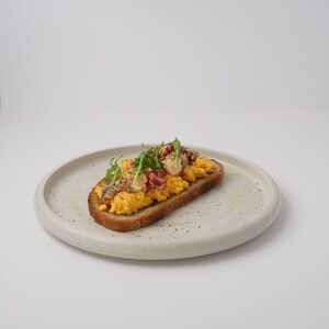 Mediterranean Egg Toast - Crew Cafe ras-al-khaimah