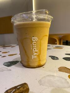 Salted Caramel Frappuccino - Typing Coffee Shop al-ain