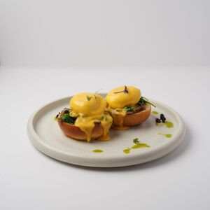Mushroom Egg Benedict - Crew Cafe ras-al-khaimah