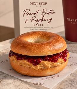 Peanut Butter& Raspberry Bagel - Next Stop dubai