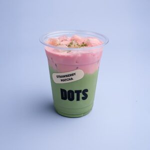 Strawberry Matcha - Dots Cafe fujairah
