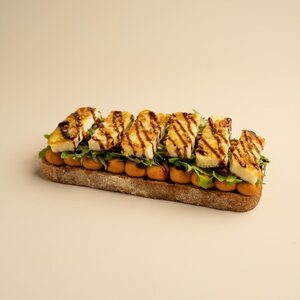 Halloumi Red Pepper On Toast - Dots Cafe fujairah