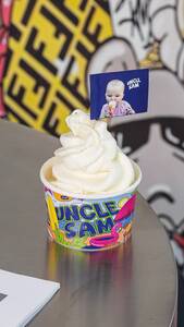 Olive oil icecream  - Uncle Sam sharjah